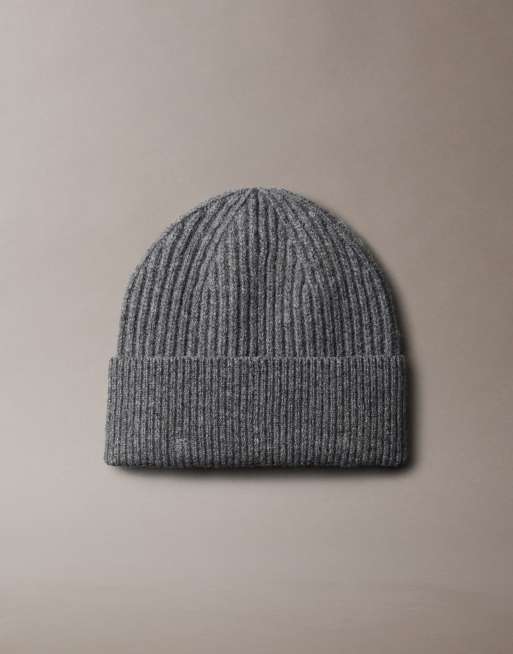 Calvin Klein wool beanie in gray, 3 of 3