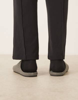 Calvin Klein Jeans Est.1978 Calvin Klein Wool Mule Slippers In Gray