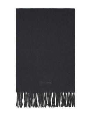 Calvin Klein Wool Scarf in Iron Gate-Grey