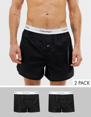 calvin klein slim fit woven boxers