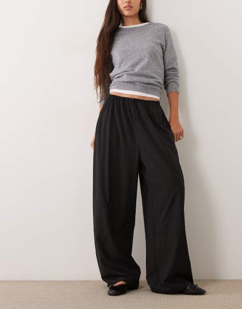 Calvin Klein woven parachute pant in black - view 1