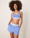 [Calvin Klein] Calvin Klein woven pyjama shorts in cornflower blue L Glacier