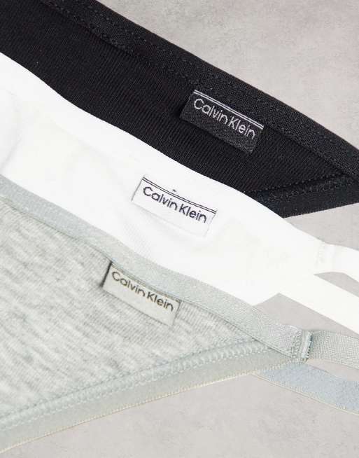 Calvin Klein – Zestaw 3 par stringów typu tanga w różnych kolorach , 2 z 4