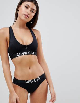 calvin klein zip up swimsuit