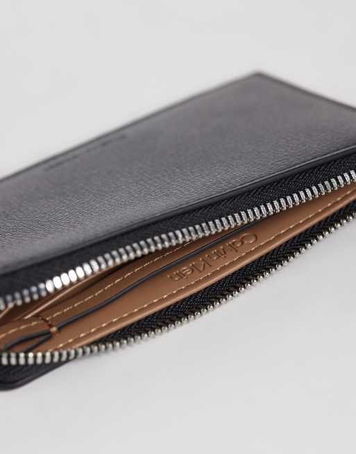 Calvin Klein zip cardcase with foil logo in black, 2 of 3