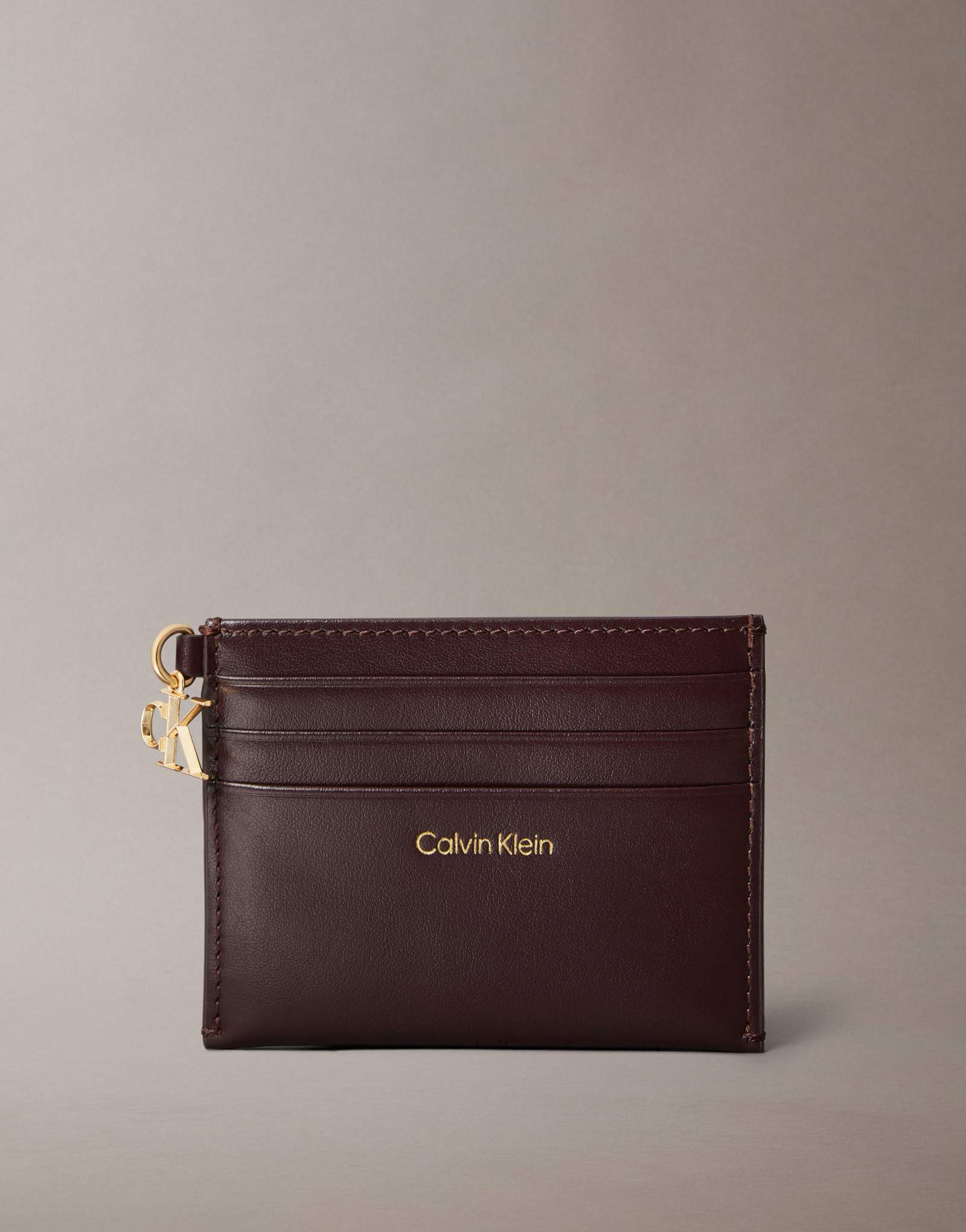 Бордовая визитница Calvin Klein на молнии