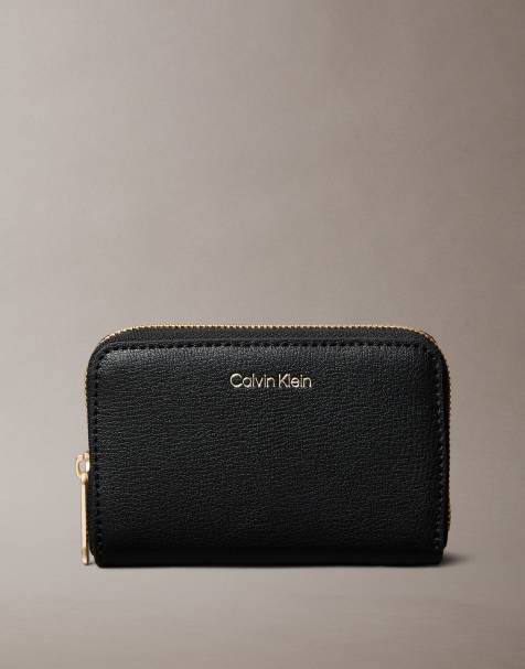 Calvin Klein zip purse in black - view 1