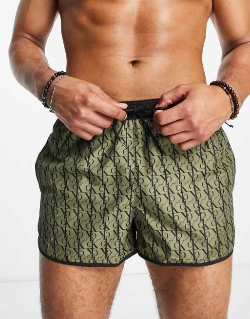 Calvin Klein - Zwemshort met print in zwart