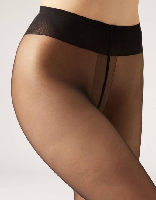Calzedonia 20 denier sheer matt tights in black, 4 of 5