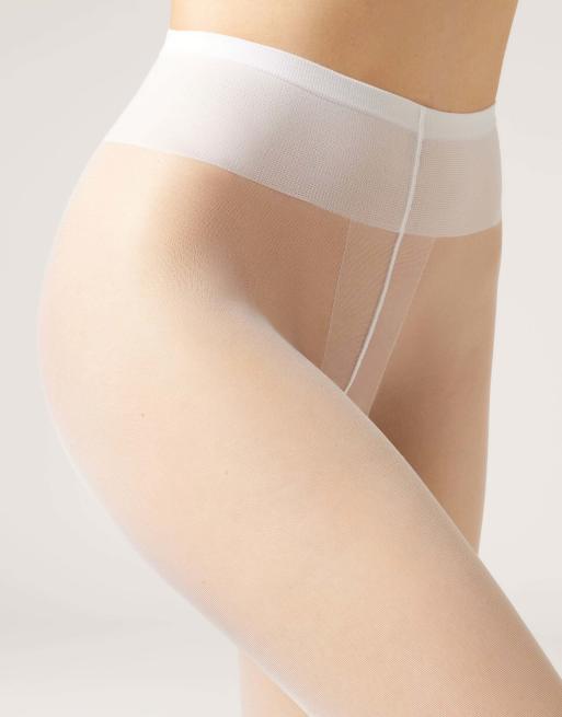 Calzedonia 20 denier sheer tights in white, 4 of 5