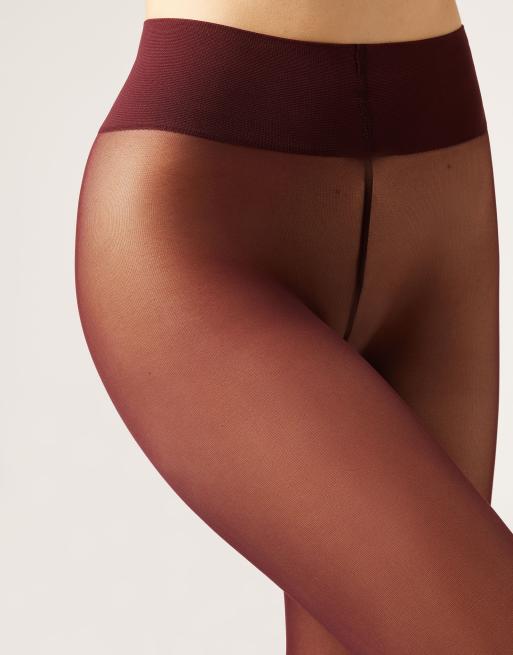Calzedonia 30 den total comfort soft touch tights in burgundy, 4 of 5