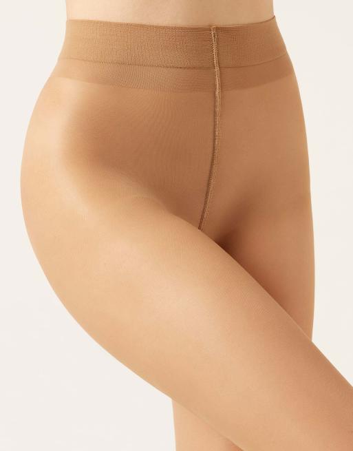 Calzedonia 30 denier tights in beige caramel, 4 of 5
