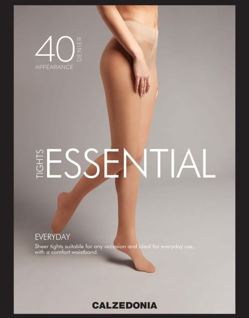 Calzedonia 40 denier sheer tights in beige, 5 of 5