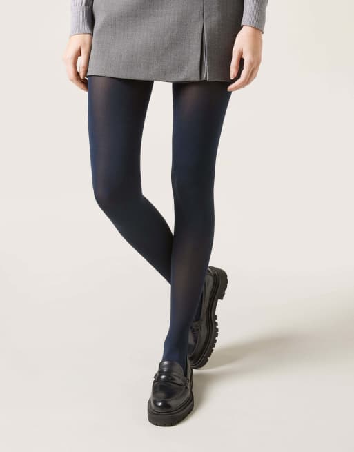 Calzedonia 50 den total comfort soft touch tights in blue, 2 of 4