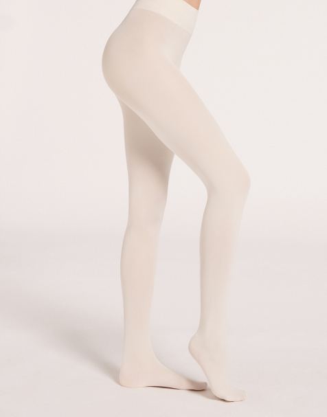 Calzedonia 50 den total comfort soft touch tights in ivory - view 1