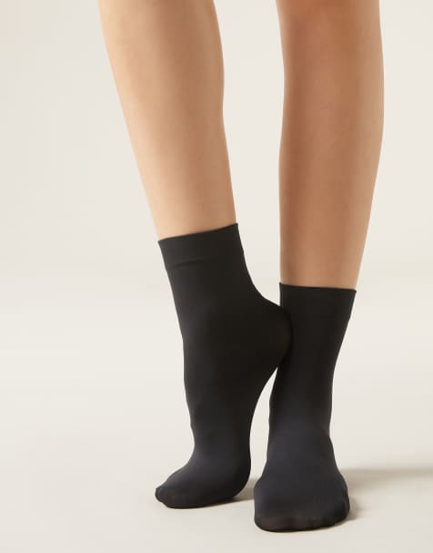 Calzedonia 50 denier soft touch socks in black - view 1