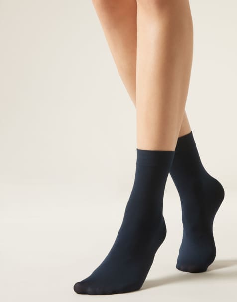 Calzedonia 50 denier soft touch socks in blue - view 1