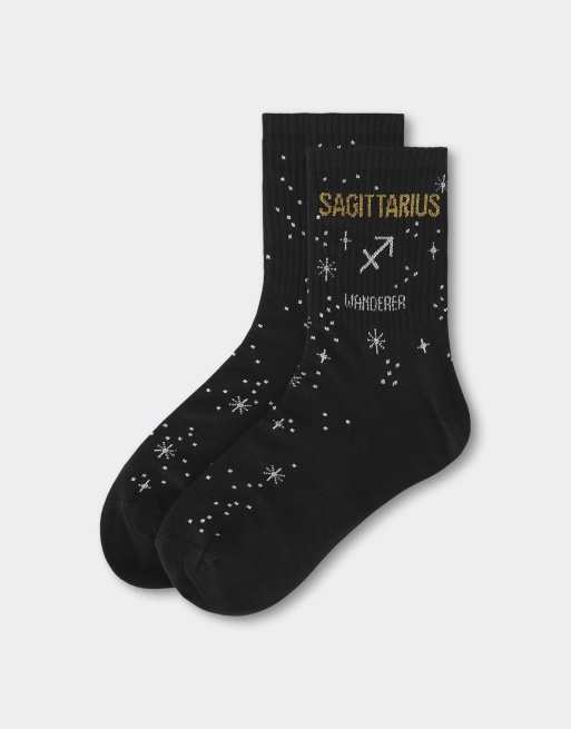 Calzedonia Astrology collection socks in black, 3 of 3
