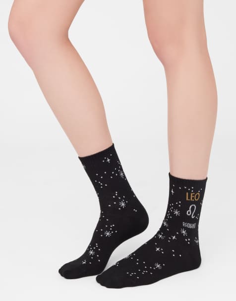 Calzedonia Astrology collection socks in black - view 1