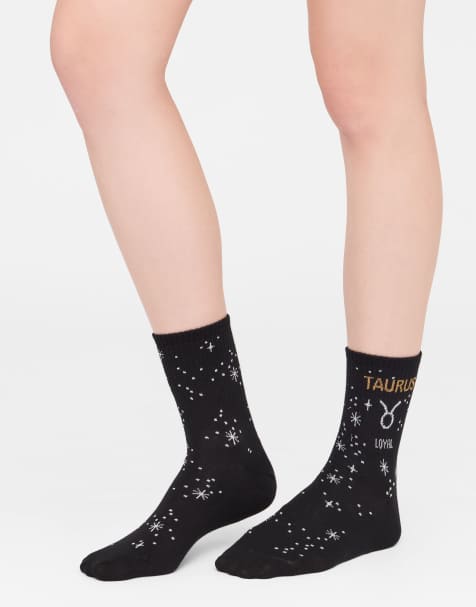 Calzedonia Astrology collection socks in black - view 1