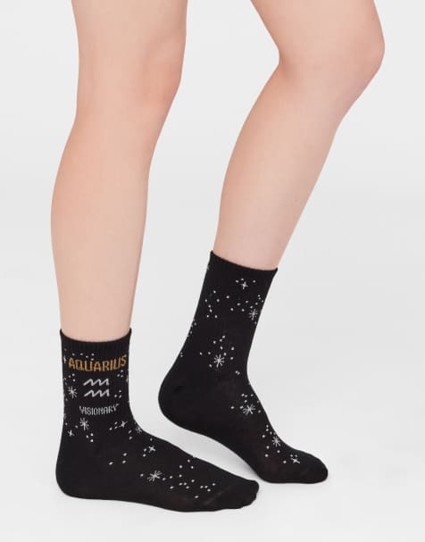 Calzedonia Astrology collection socks in black - view 1