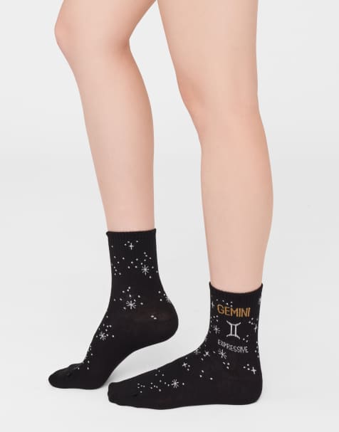 Calzedonia Astrology collection socks in black - view 1
