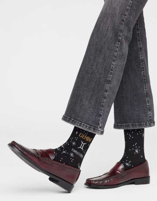 Calzedonia Astrology collection socks in black, 2 of 4