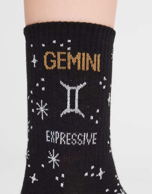 Calzedonia Astrology collection socks in black, 4 of 4