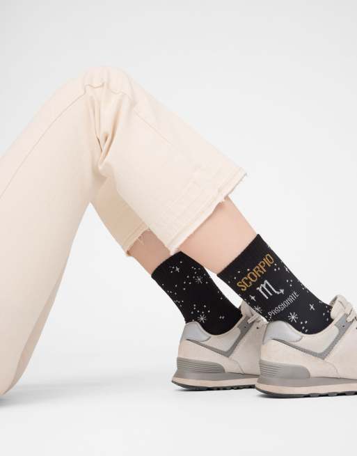 Calzedonia Astrology collection socks in black, 2 of 4