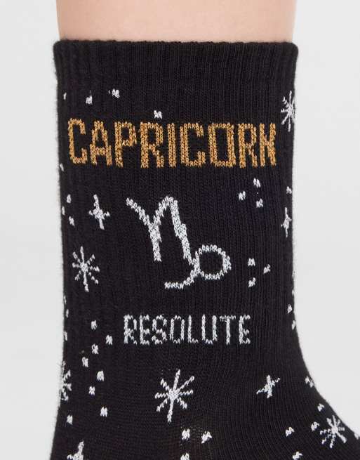 Calzedonia Astrology collection socks in black, 2 of 3