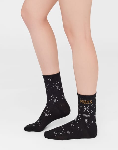 Calzedonia Astrology collection socks in black - view 1