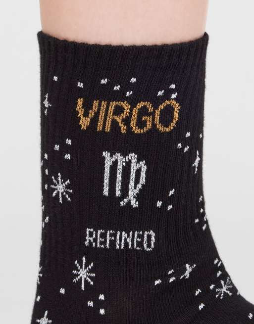 Calzedonia Astrology collection socks in black, 2 of 3