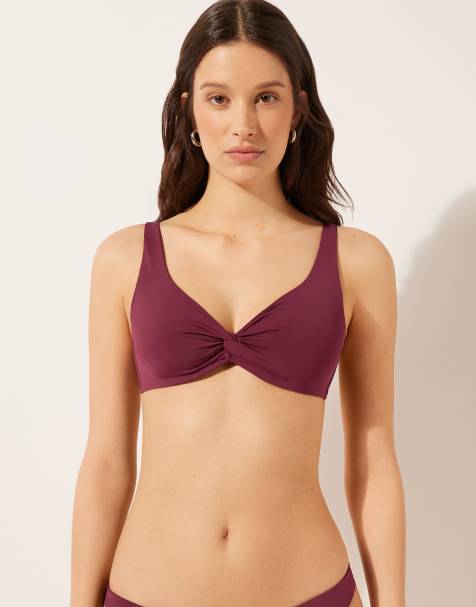 Calzedonia Balconette bikini top indonesia in burgundy red indonesia - view 1