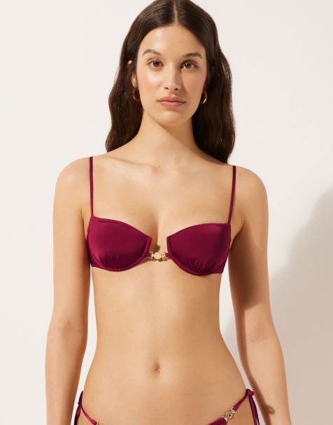 Calzedonia Balconette bikini top minimal fit in cherry red minimal fit - view 1