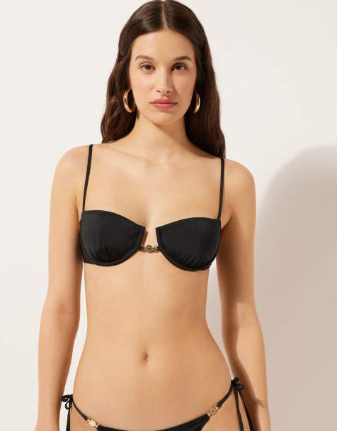 Calzedonia Balconette bikini top minimal fit in minimal fit black - view 1
