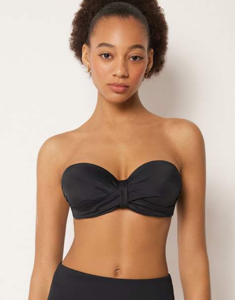 Calzedonia Bandeau bikini top premium sculpt in black - view 1