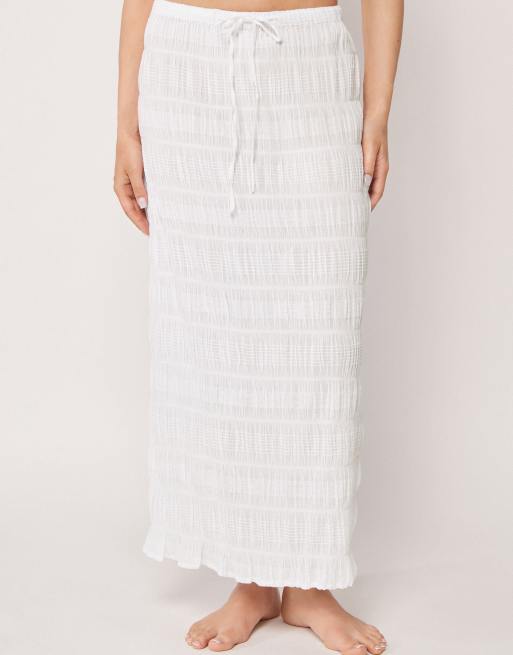 Calzedonia Beach skirt with ruffles in white, 2 of 4