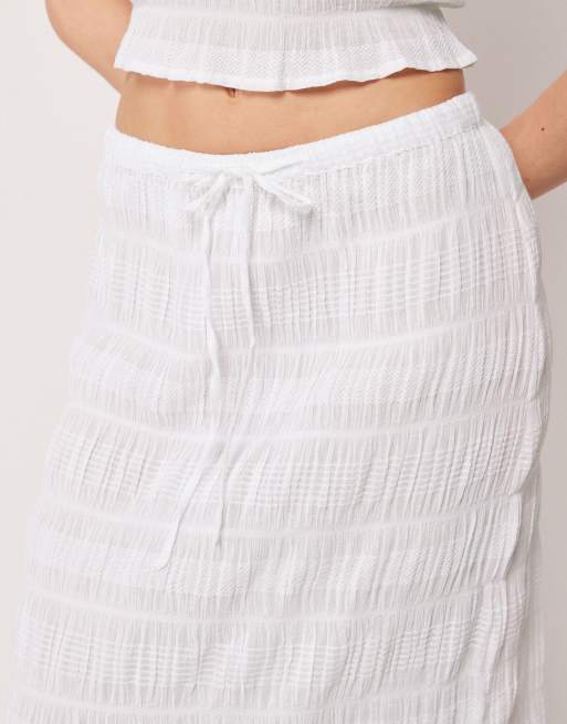 Calzedonia Beach skirt with ruffles in white, 3 of 4