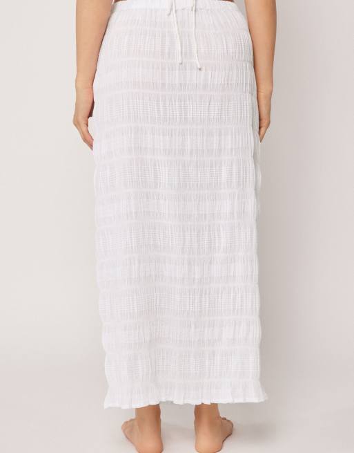 Calzedonia Beach skirt with ruffles in white, 4 of 4