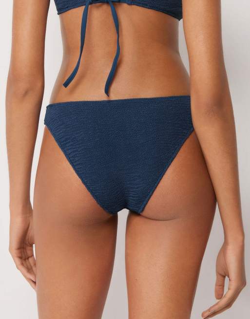 Calzedonia Bikini bottoms crinkle waves in deep blue, 2 of 5