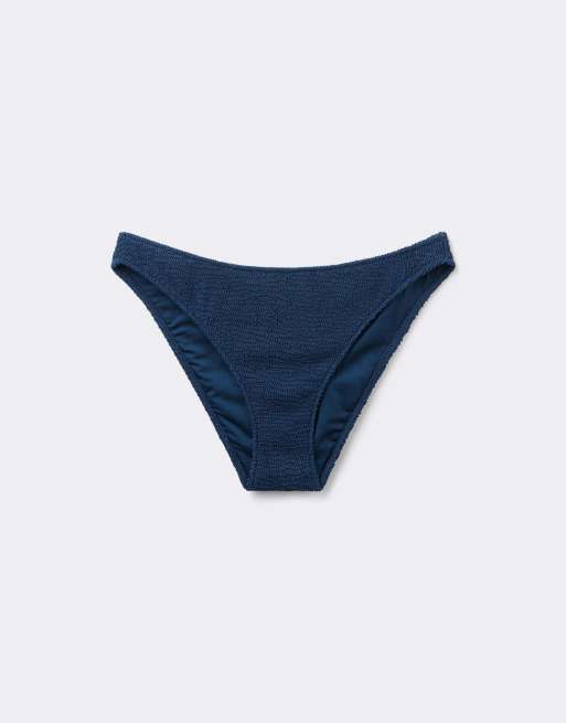 Calzedonia Bikini bottoms crinkle waves in deep blue, 5 of 5