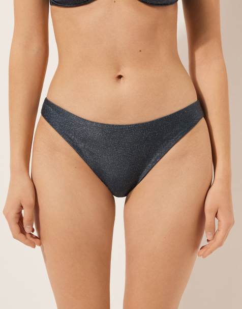 Calzedonia Bikini bottoms glowing python in blue python - view 1