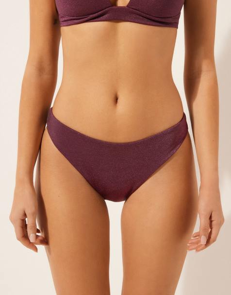 Calzedonia Bikini bottoms golden glow in golden burgundy