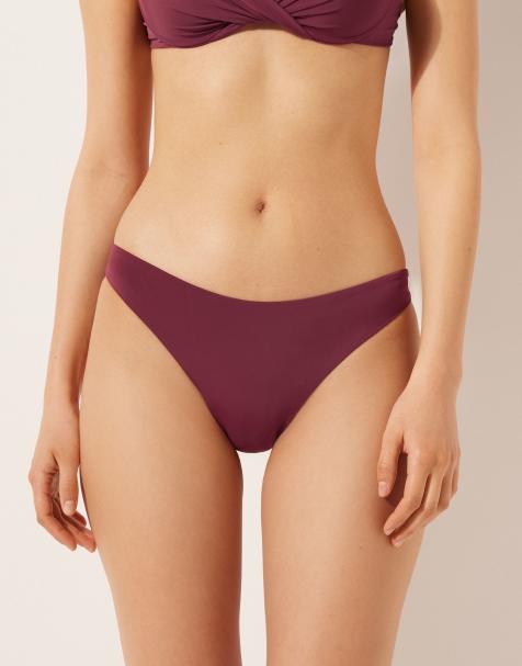 Calzedonia Bikini bottoms indonesia in burgundy red indonesia