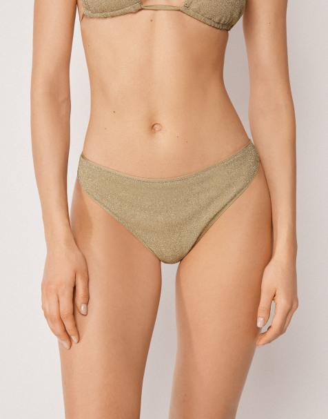 Calzedonia Bikini bottoms metallic glow in gold - view 1