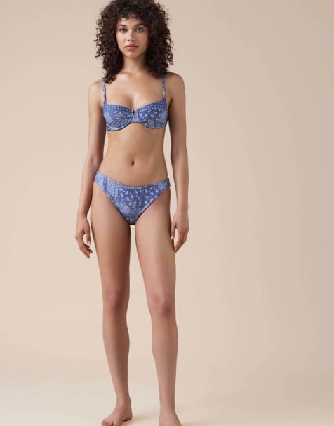 Calzedonia Bikini bottoms paisley in light blue - view 1