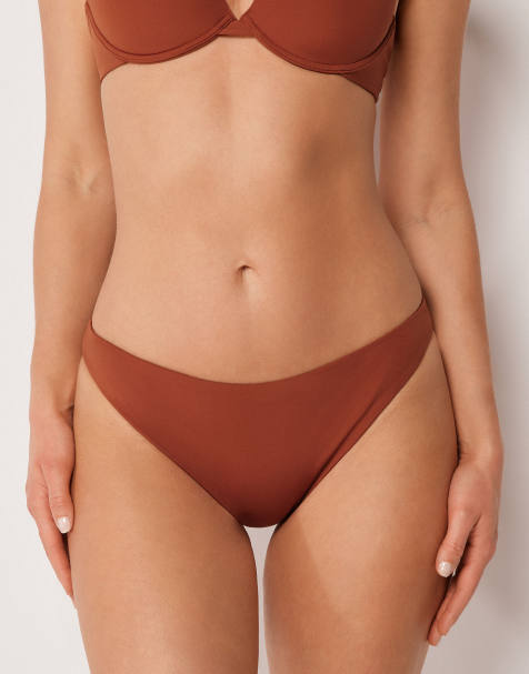 Calzedonia Bikini bottoms premium fit in amber brown - view 1