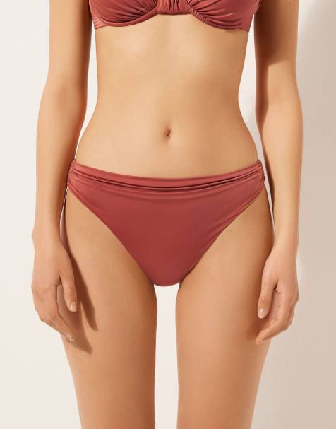 Calzedonia Bikini bottoms shiny satin in shiny satin dusty rose - view 1