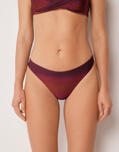 Calzedonia Bikini bottoms soft shades in red burgundy - view 1