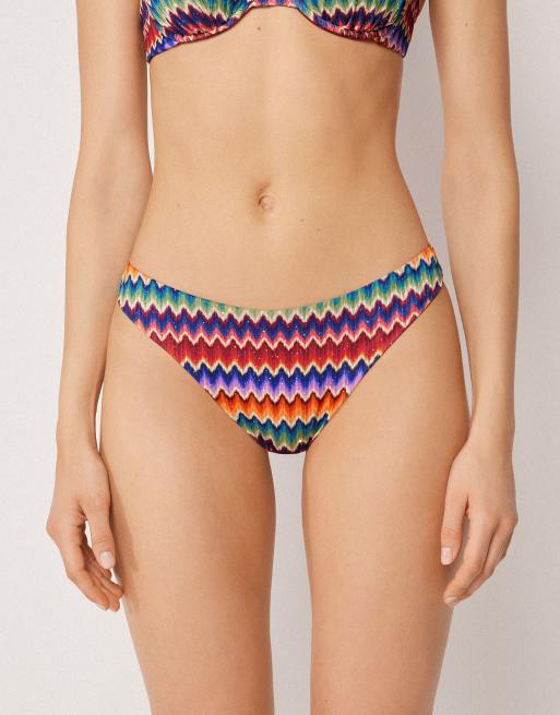 Calzedonia Bikini bottoms vibrant chevron in multicolor